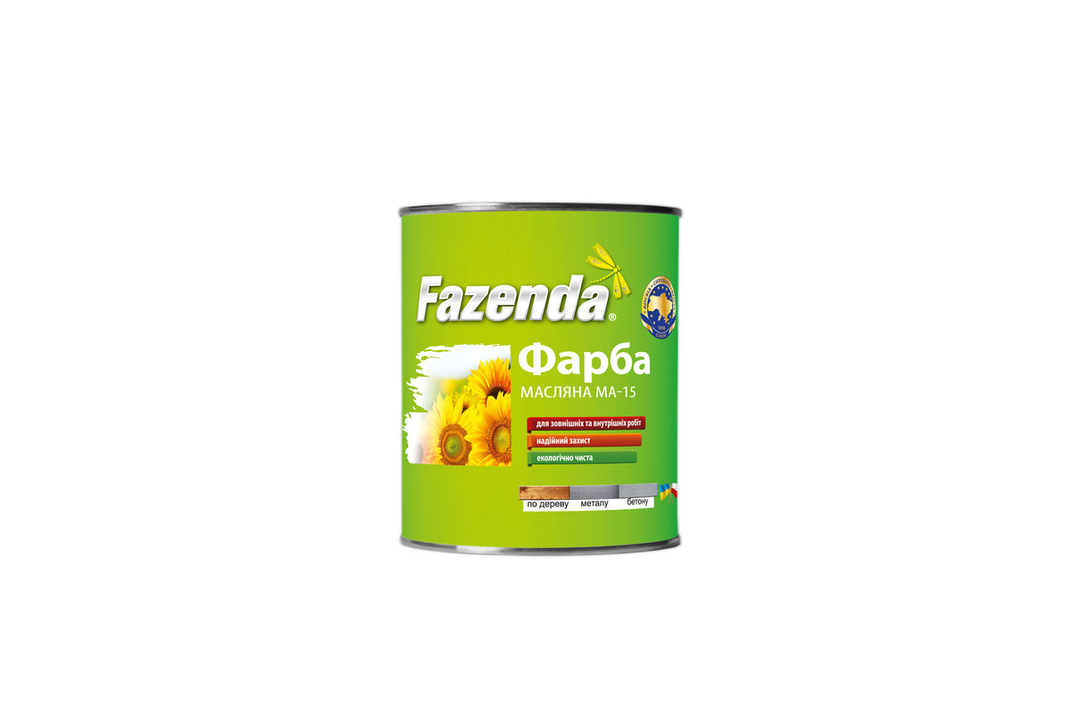 Фарба масляна FAZENDA МА-15, жовтий, 2,5кг